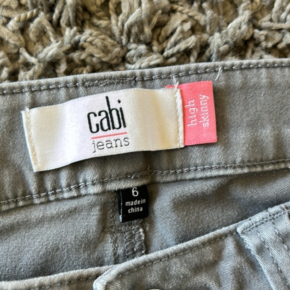 CAbi Gray High Skinny Jeans Size 6 - Picture 3 of 9
